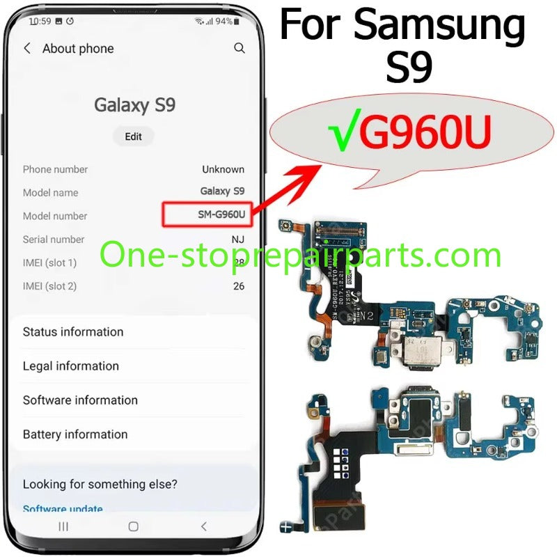 Charge Board For Samsung Galaxy S9 Plus S9+ S10 Lite 5G G960 G965 G977 G770 Charging Port Plate Usb Connector Flex Cable Samsung phone repair parts