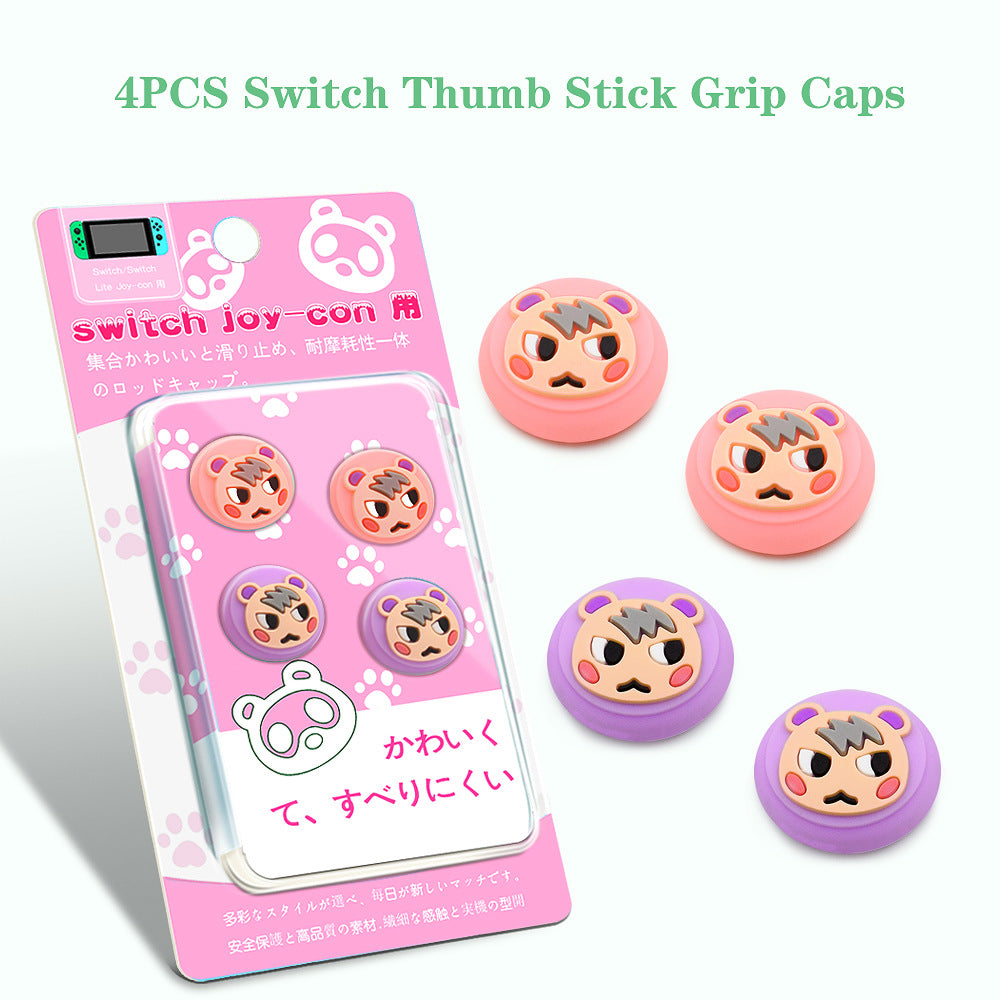Suitable for Nintendo switch/lite handle silicone cap 3D joystick protective cap Animal Crossing button cap