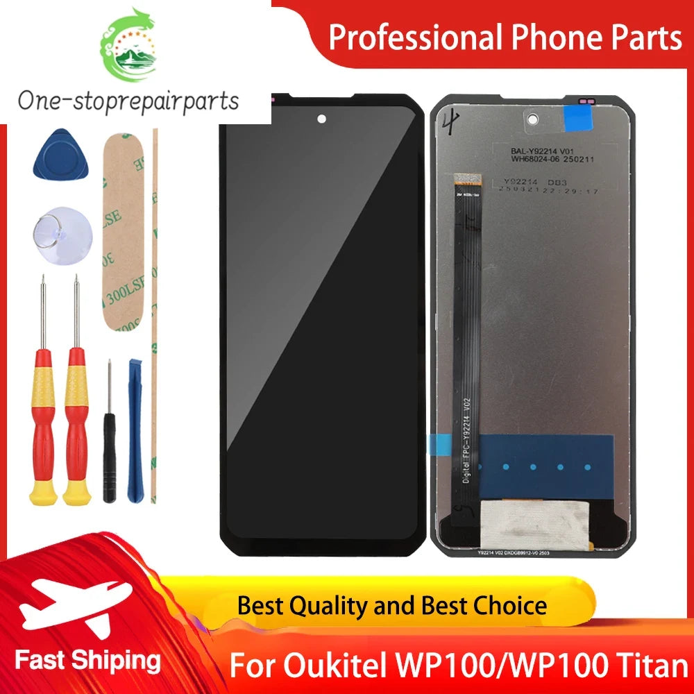 New LCD Display For Oukitel WP100 Titan WP100 Plus Touch Screen Digitizer Assembly Replacement Free Disassemble Tools Other brand Phone repair parts
