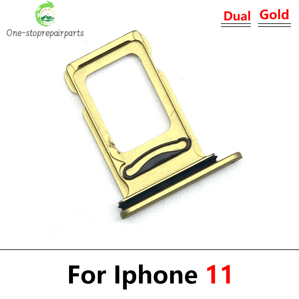 New For iPhone 11 Pro 11Pro Max Dual SIM Card Tray Slot Holder Adapter Accessories iPhone phone repair parts