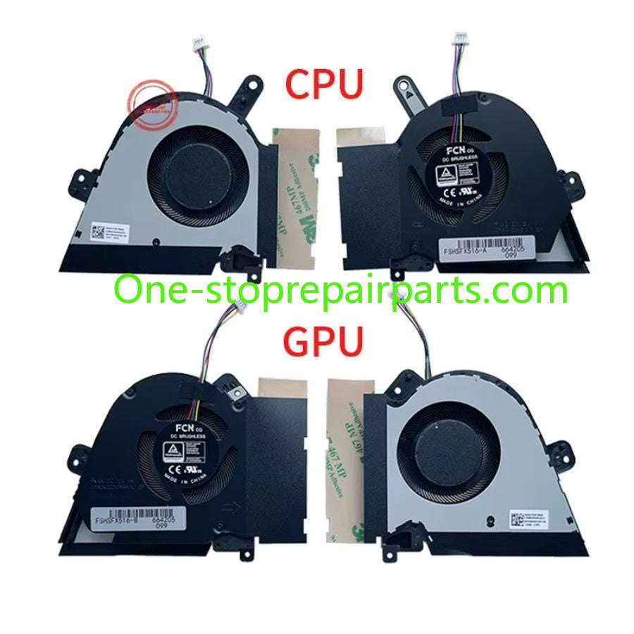 Laptop Cpu GPU Fan For ASUS TUF Dash F15 FX516 FX516P FX516PE FX516PR FX516PC FX516PM Air RTX3070 13NR0760P01011 13NR0760P02011 ASUS laptop repair parts
