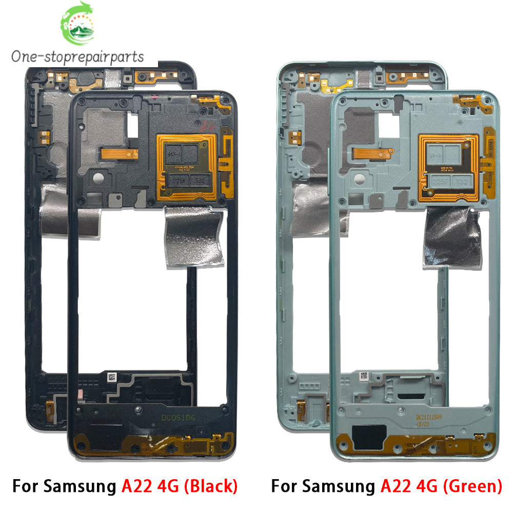 10Pcs, New For Samsung A22 A32 4G 5G A225F A226B A325F A326B Housing Middle Frame Bezel Middle Plate Cover Samsung phone repair parts