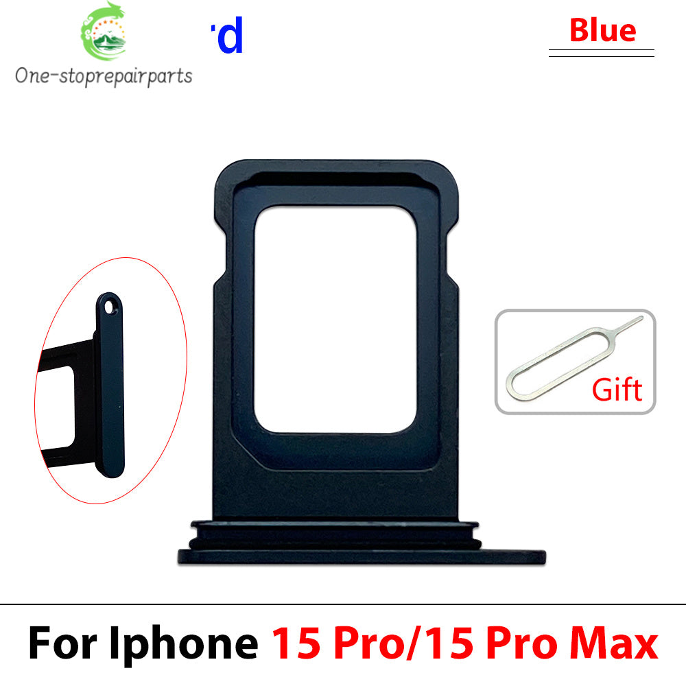 Dual SIM Single SIM Card Tray Slot Holder Adapter Accessories For iPhone 15 Pro Max Plus iPhone phone repair parts