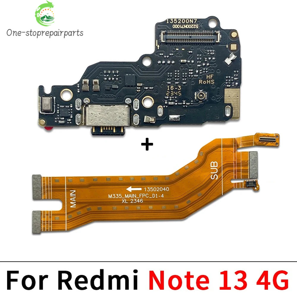 For Xiaomi Poco X5 X6 Pro Redmi Note 12 13 Pro Plus 4G 5G Dock Connector USB Charger Charging Port Flex Cable Board With Micro  Xiaomi  Xiao mi phone repair parts