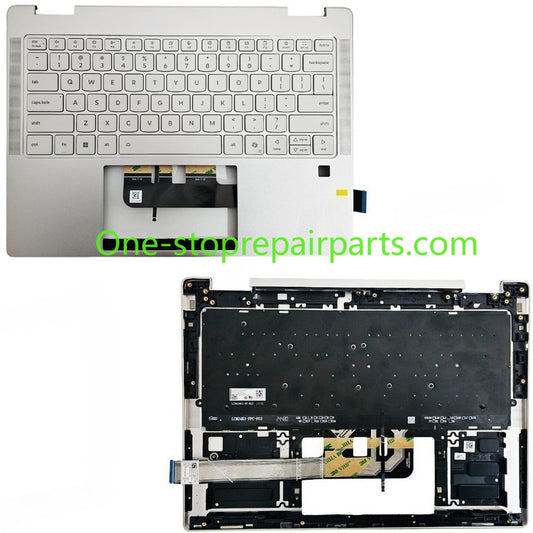 Top case Palmrest keyboard for Lenovo YOGA 7 2-in-1 14ILL10 14AKP10 2025 NB7266 5CB1R83531 Upper Case US Seashell FingerPrint