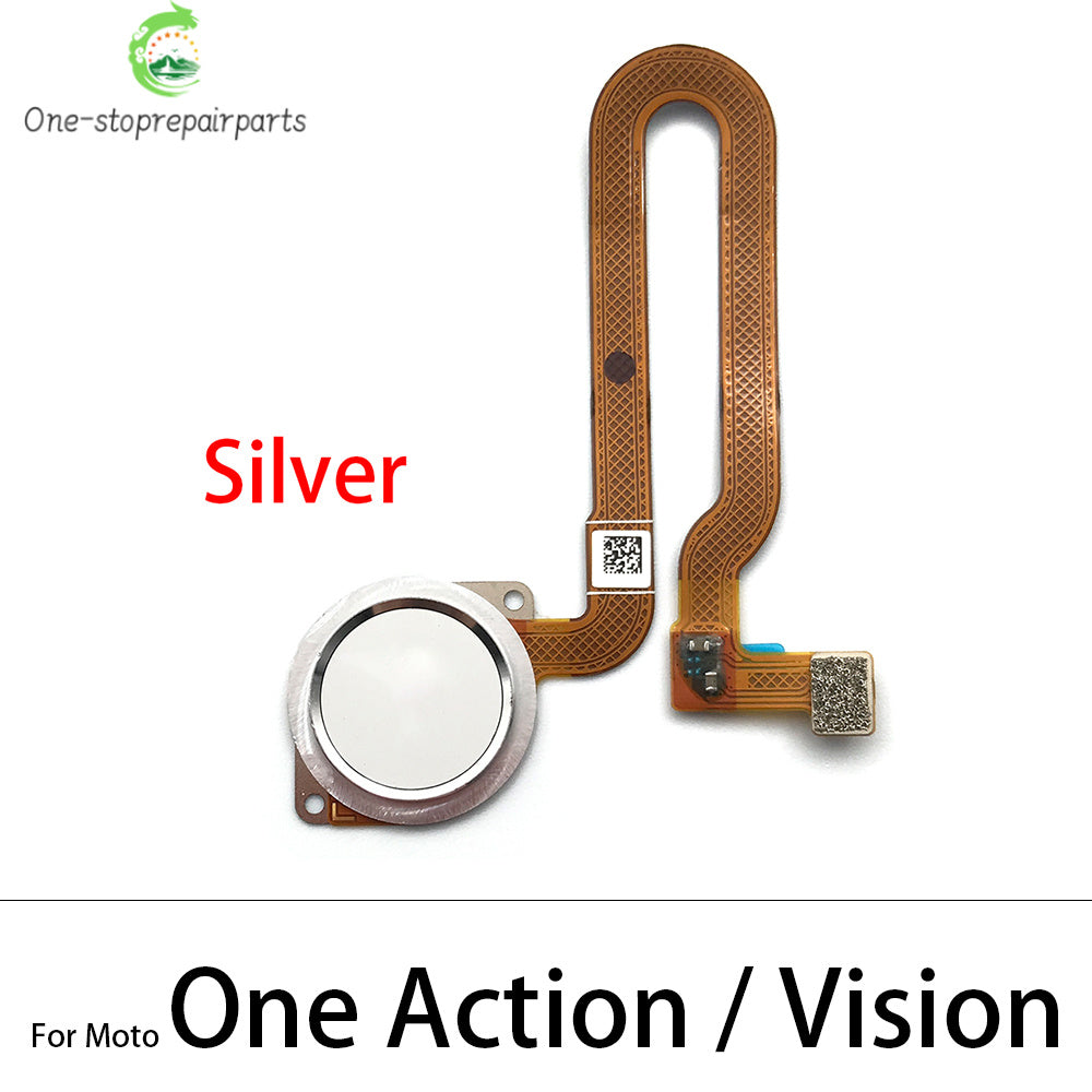 10Pcs, New For Motorola Moto One Vision Action Hyper Macro Fusion Plus Home Button FingerPrint Touch ID Sensor Flex Cable Motorola phone repair parts