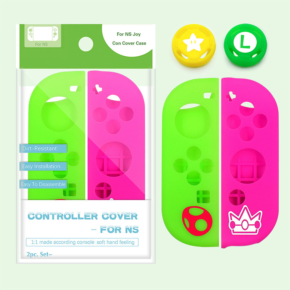 Switch joycon silicone cover for Nintendo switch cartoon silicone protective cover button cap set