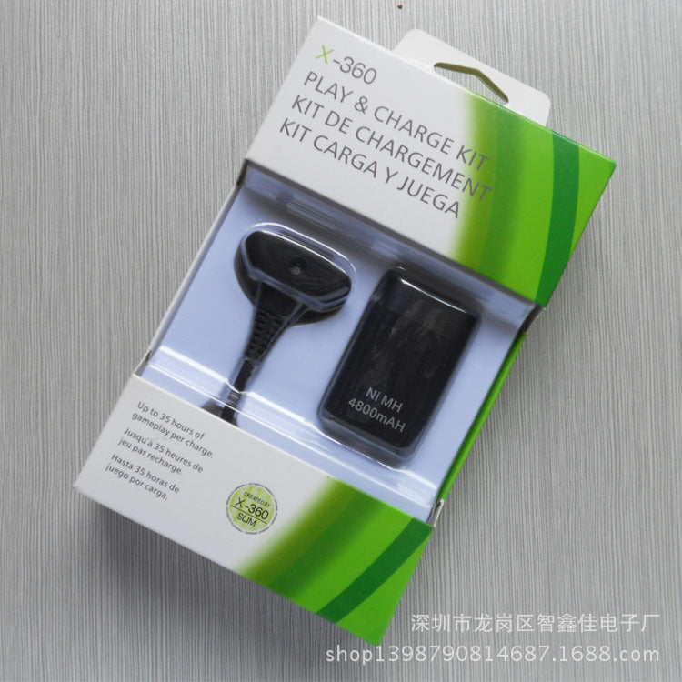 Wireless handle battery pack for XBOX 360 2in1 charging set 360 4800M battery set