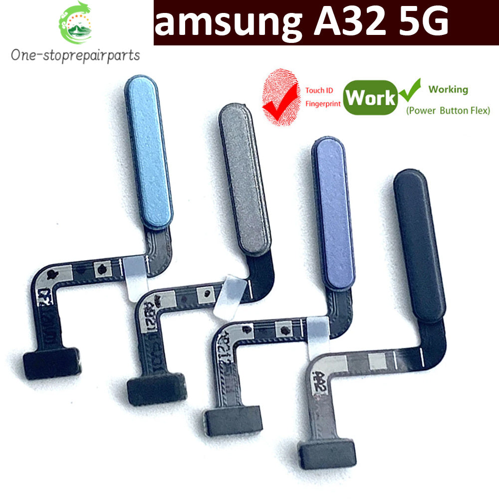10Pcs, New For Samsung A22 A32 4G 5G Fingerprint Sensor Home Return Key Menu Button Flex Ribbon Cable Samsung phone repair parts
