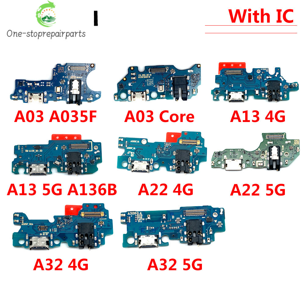 24Pcs New For Samsung A02 A12 A13 A22 A32 4G 5G A02s A03s A03 Core USB Charging Board Port Dock Charger Connector Flex Cable Samsung phone repair parts