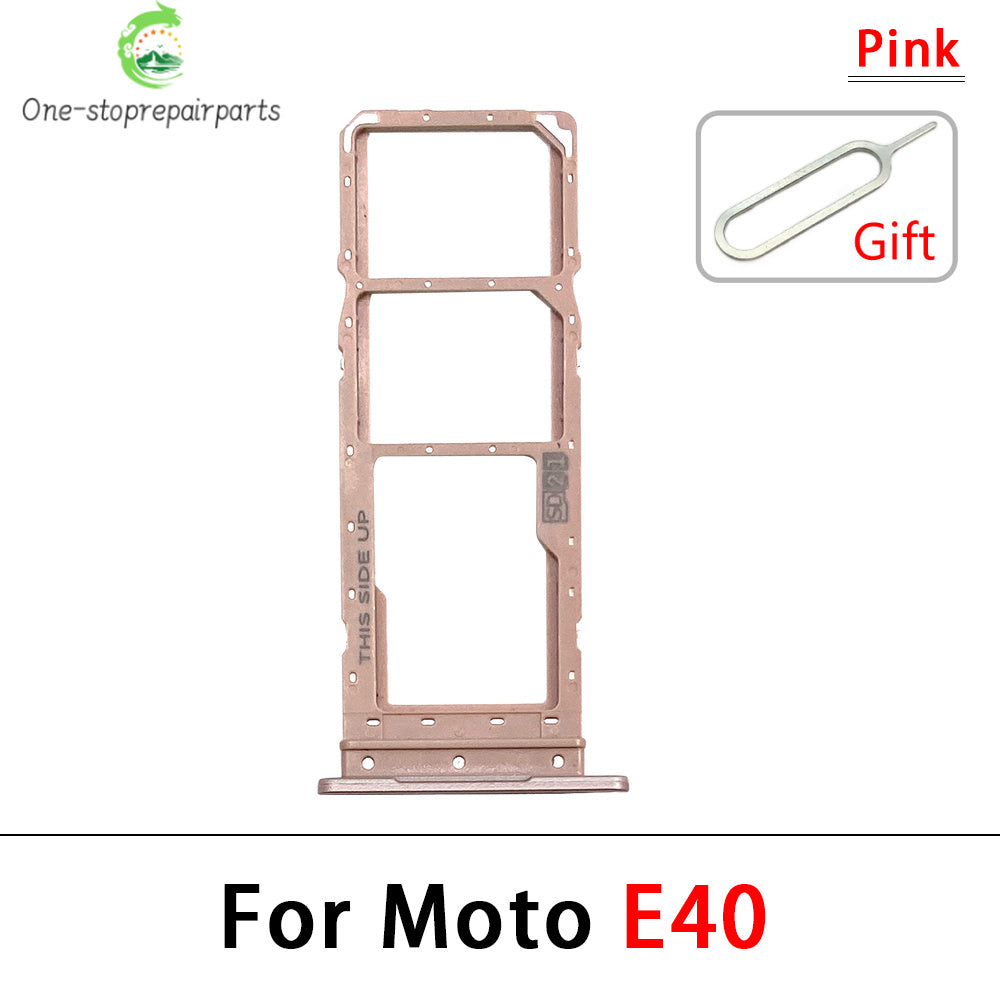 New SiM Tray For Moto E6 Play E6s E7 Plus E7i Power E20 E40 SIM Card Slot SD Card Tray Holder Adapter Motorola phone repair parts