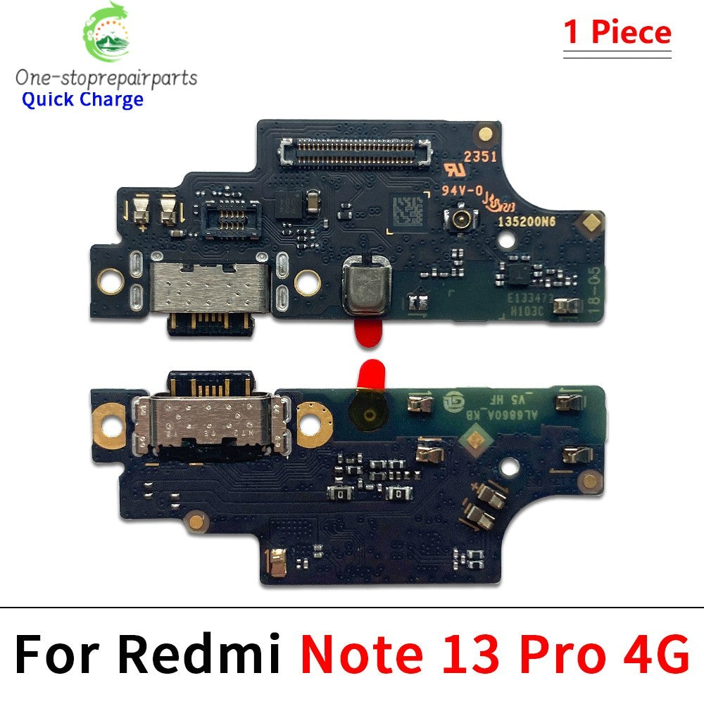 New For Xiaomi Redmi Note 13 Pro Plus 4G 5G Dock Connector USB Charger Charging Board Port Main Mainboard Flex Cable Xiaomi  Xiao mi phone repair parts