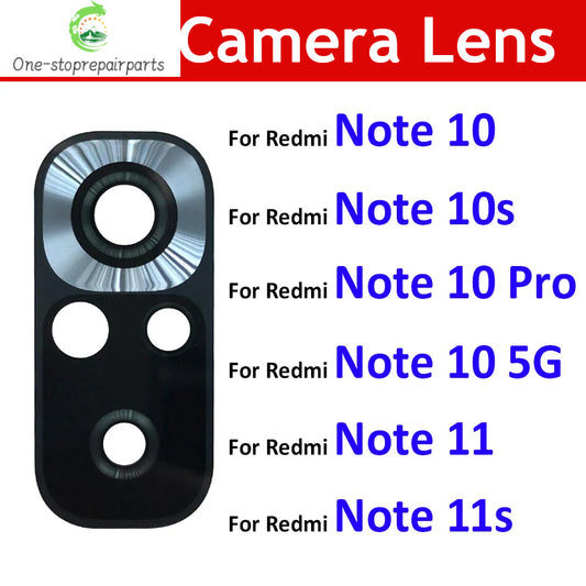 2Pcs/Lot，Rear Back Camera Glass Lens For Xiaomi Redmi Note 10 10s Pro 11 Pro 11T 11s 11E 4G 5G With Adhesive Sticker Xiaomi  Xiao mi phone repair parts