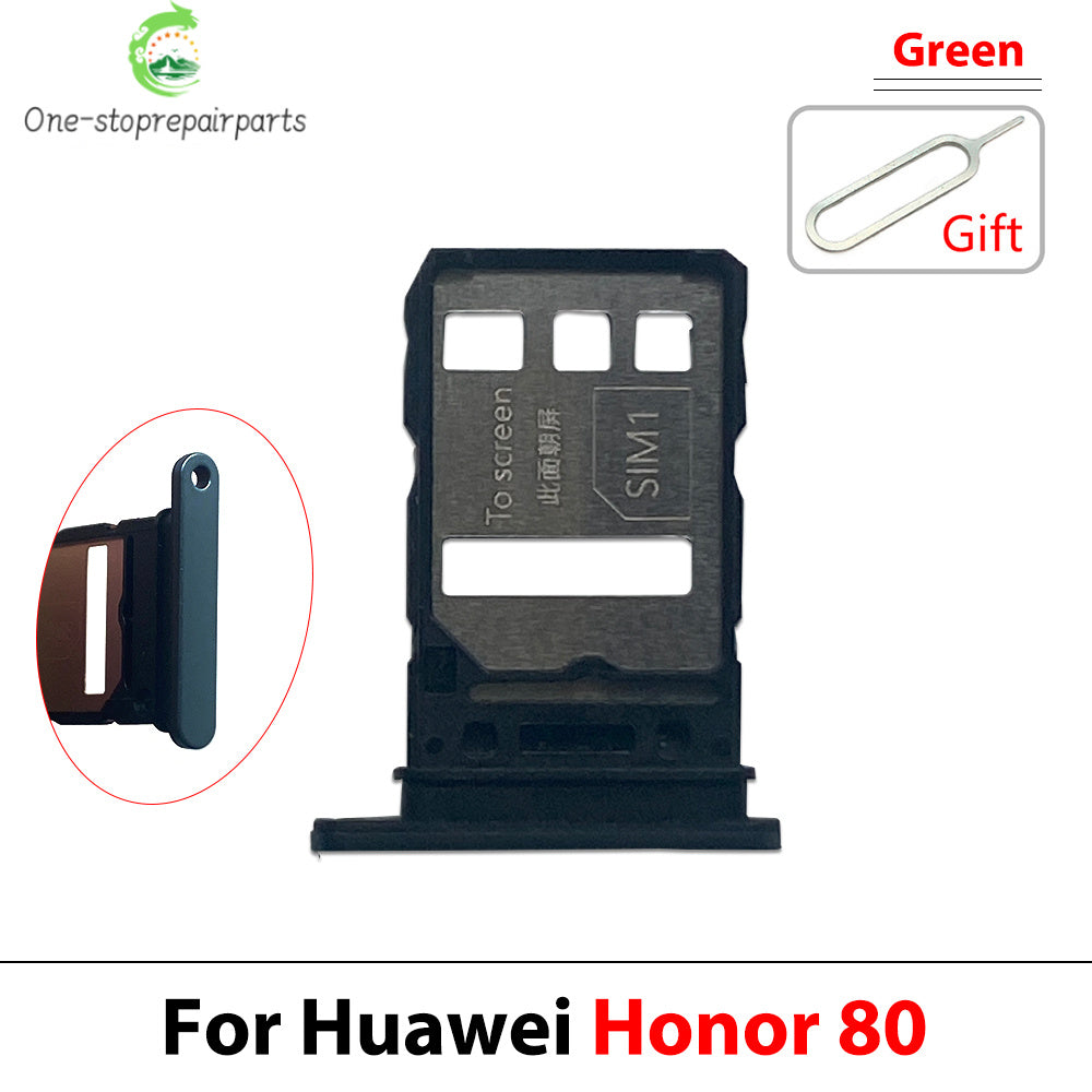 New For Huawei Honor 60 80 Pro Se SIM Card Tray Slot Holder Adapter Accessories Huawei phone repair parts
