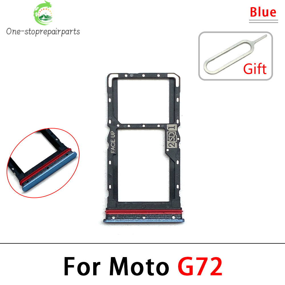 New For Motorola Moto G31 G51 G22 G32 G52 G62 G72 G71 SIM Card Slot SD Card Tray Holder Adapter Motorola phone repair parts