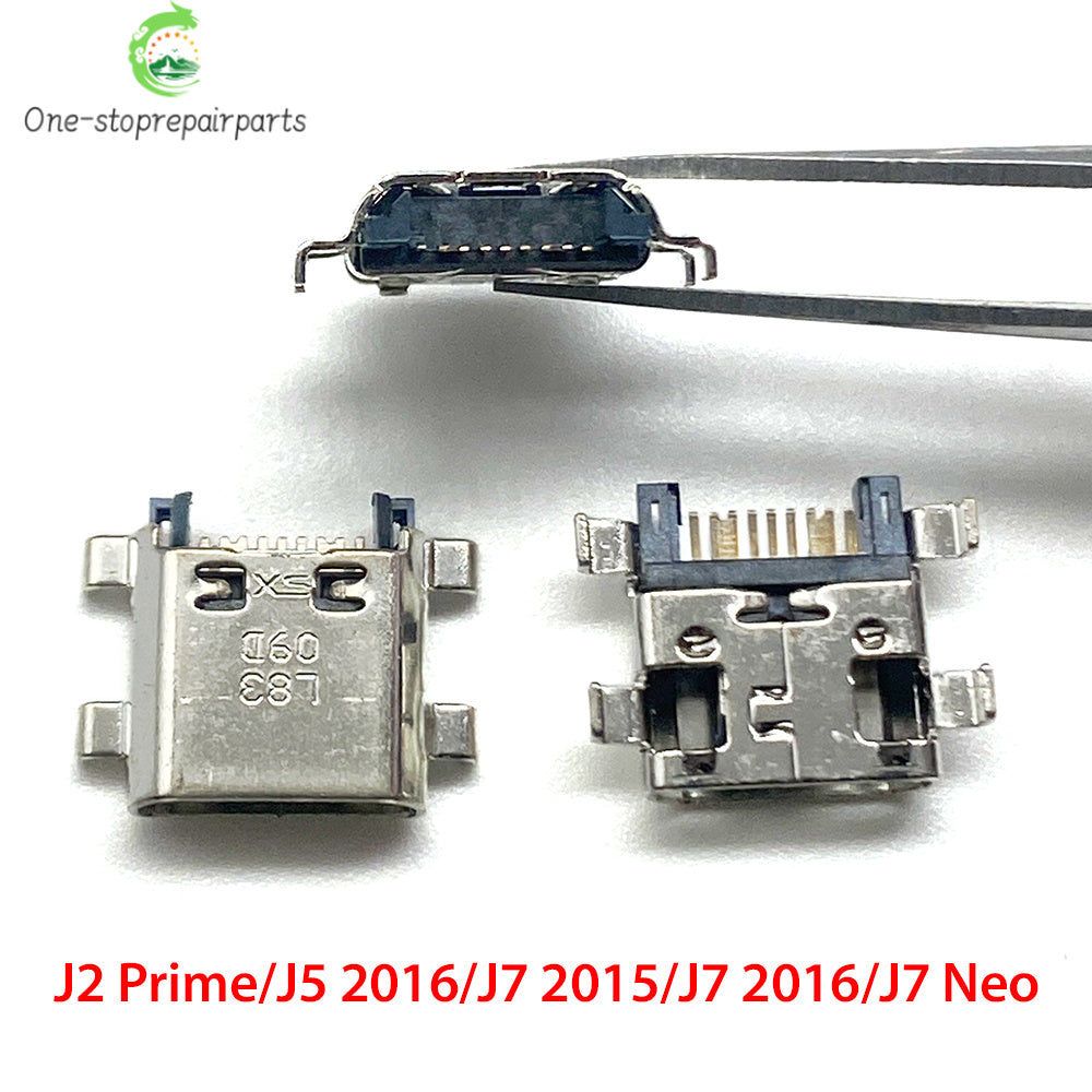100Pcs, USB charge connector For Samsung J1 J2 J3 J5 J7 metal Prime G530 g532 j510 j710 G570 G610 charging port socket Samsung phone repair parts