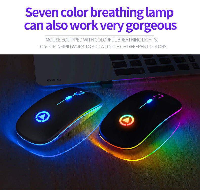 Silver Condor A2 silent wireless mouse charging bluetooth luminous computer accessories office