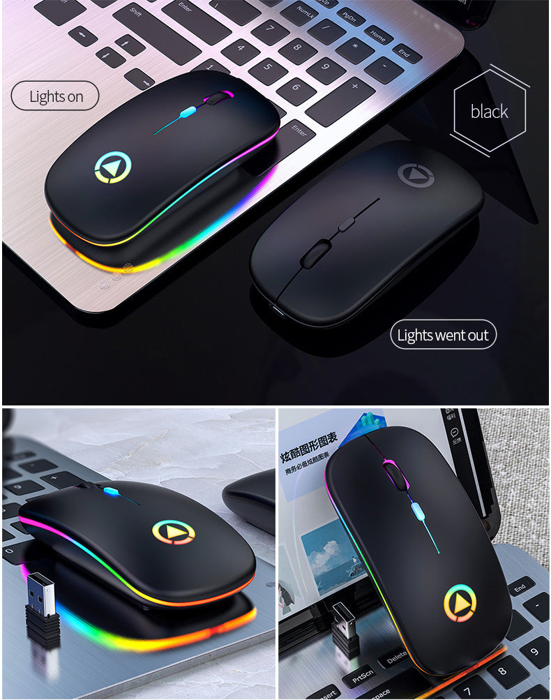 Silver Condor A2 silent wireless mouse charging bluetooth luminous computer accessories office