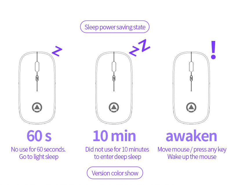 Silver Condor A2 silent wireless mouse charging bluetooth luminous computer accessories office