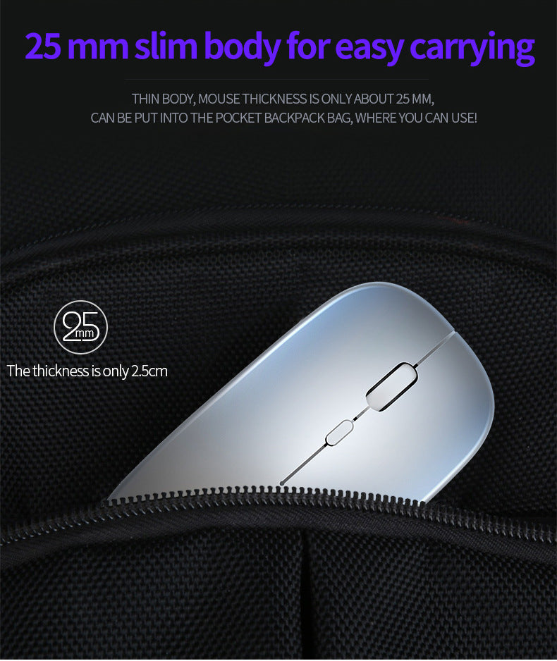 Silver Condor A2 silent wireless mouse charging bluetooth luminous computer accessories office