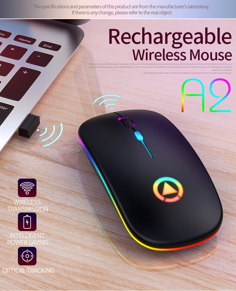 Silver Condor A2 silent wireless mouse charging bluetooth luminous computer accessories office