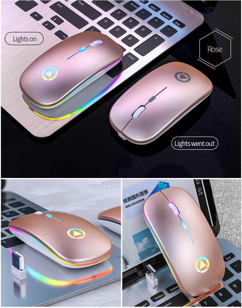 Silver Condor A2 silent wireless mouse charging bluetooth luminous computer accessories office