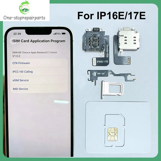 MEP Flex Built-in DB IC For iPhone16E 17E Dual Card Flex Cable ESIM to Dual SIM Card Conversion Flex Cable Support OTA Upgrade Professional Repair Tools