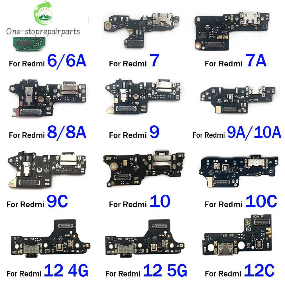 USB Charging Port Micro Dock Connector Board Flex Cable For Xiaomi Redmi 6 6A 7 7A 8 8A 9 9A 9C 10 10A 10C 12 12C 13C 4G 5G  Xiaomi  Xiao mi phone repair parts