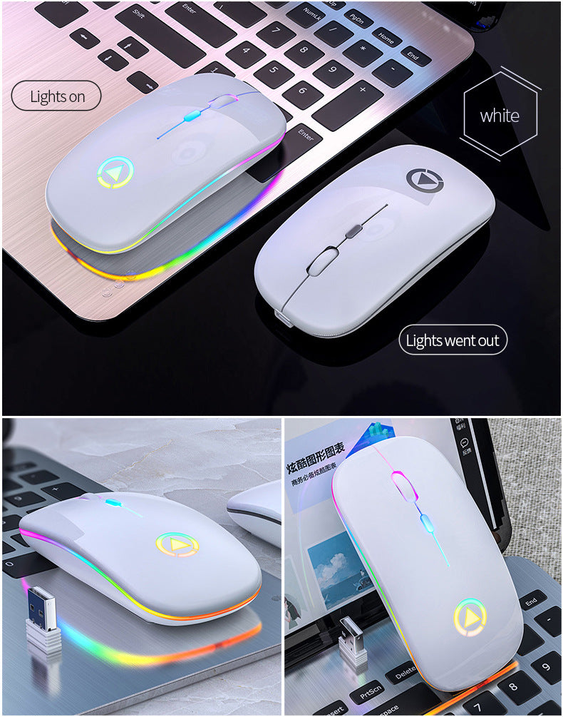 Silver Condor A2 silent wireless mouse charging bluetooth luminous computer accessories office