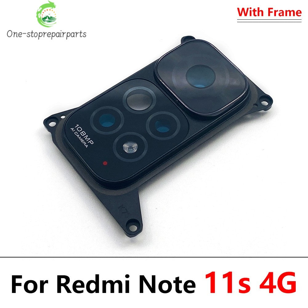New For Xiaomi Redmi Note 11 Pro Plus 4G 5G / Note 11s 4G Rear Camera Glass Lens Back Camera Glass With Frame Holder Cover  Xiaomi  Xiao mi phone repair parts