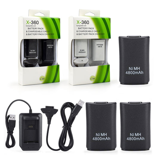 Battery set for XBOX360 wireless grip battery holder charger for XBOX controller rechargeable battery 5in1