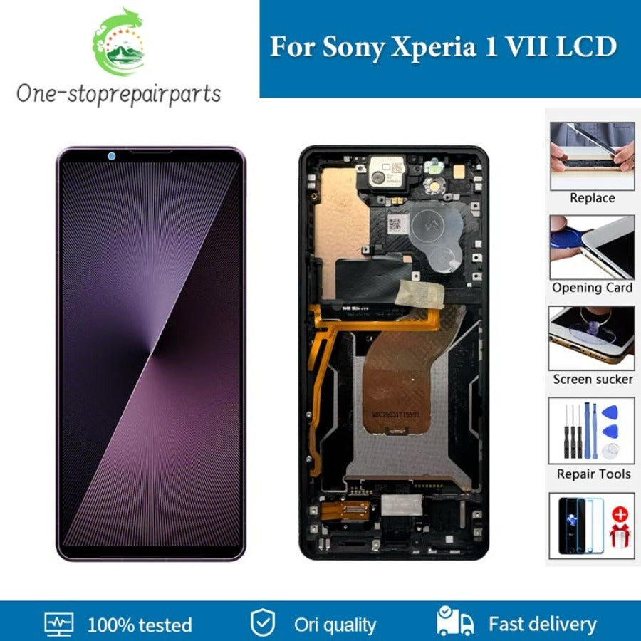 6.5'' OLED For Sony Xperia 1 VII LCD Display Touch Screen Digitizer Assembly For Sony X1 VII XQ-FS72/FS44 SO-51F LCD Display Replacement Parts Sony phone repair parts