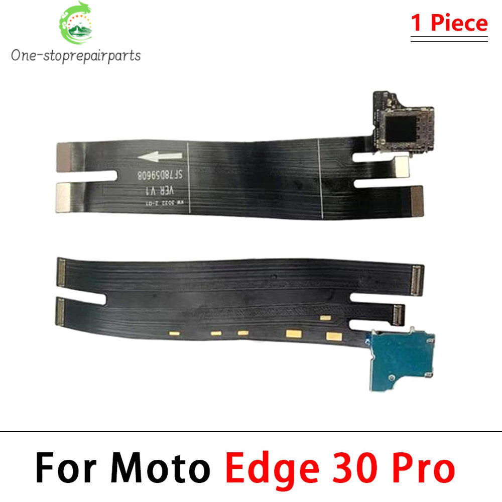 For Motorola Moto Edge 20 30 40 X30 Pro Neo Fusion Lite Ultra Plus Sim Card Reader Holder Connector Main Mainboard Flex Cable Motorola phone repair parts