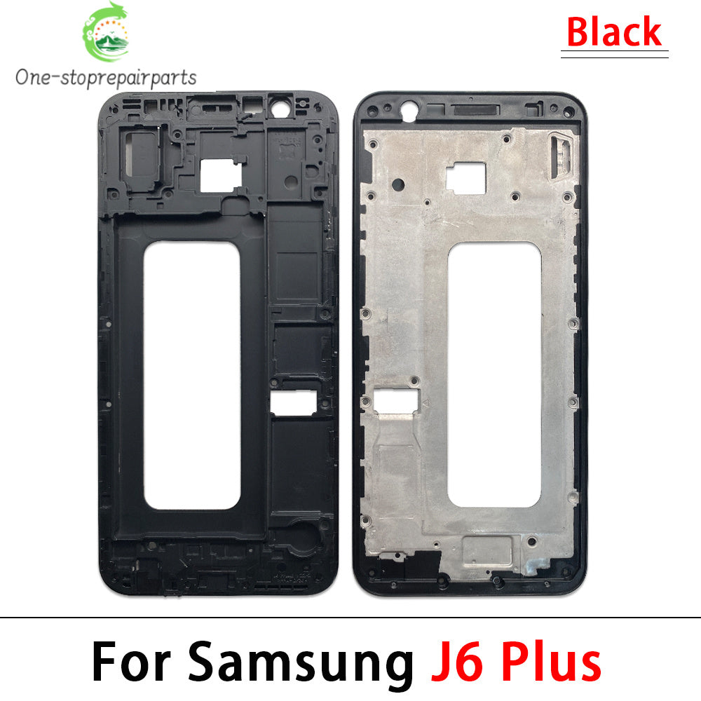10Pcs, Front Housing LCD Display Frame For Samsung  J4 Prime J4 Core J6 Plus J610 J7 2017 Housing Middle Frame Bezel Plate Cover Samsung phone repair parts