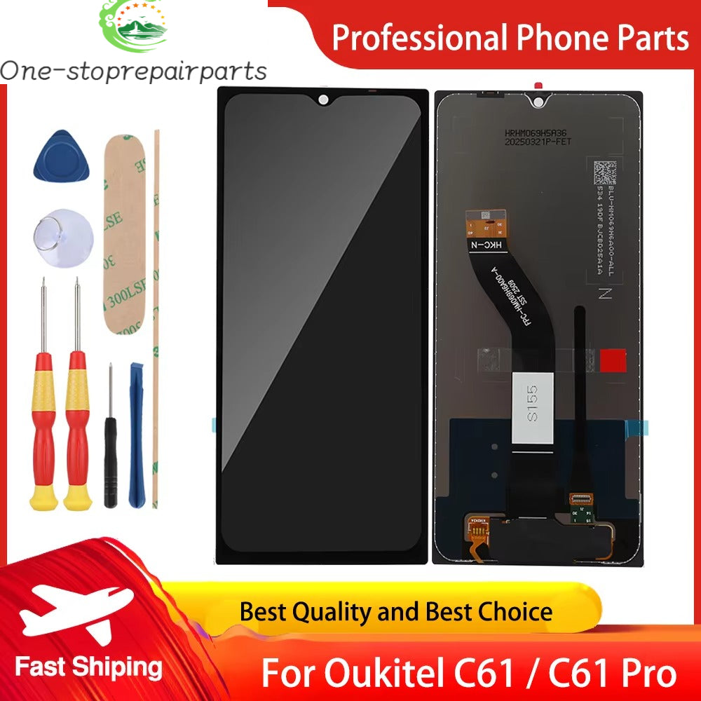 Display Touch New For Oukitel C59 Pro C60 Pro C61 Pro C62 Pro C72 LCD Screen Digitizer Assembly With Frame Free Tools Other Brand Phone repair parts