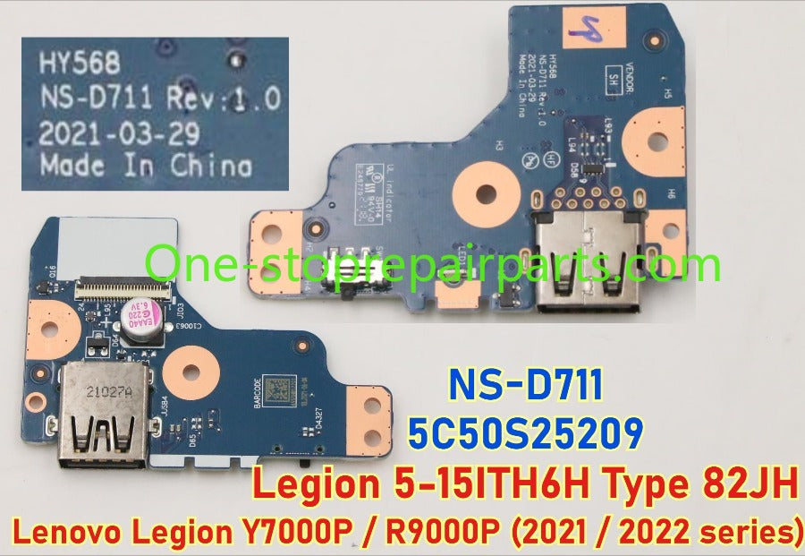 USB Audio I/O HDMI Board Daughterboard For Lenovo Legion 5 / 5 Pro Pro 7 Y9000P R9000P Savior R7000P Y7000 16IRX8H 16IAH7H 16ARH7H 15IAH7 15ARH7 NS-F082 NS-E233 NS-E241 NS-E481 NS-F771 NS-F701 F093 NS-G251 NS-F254 D713 Lenovo laptop repair parts