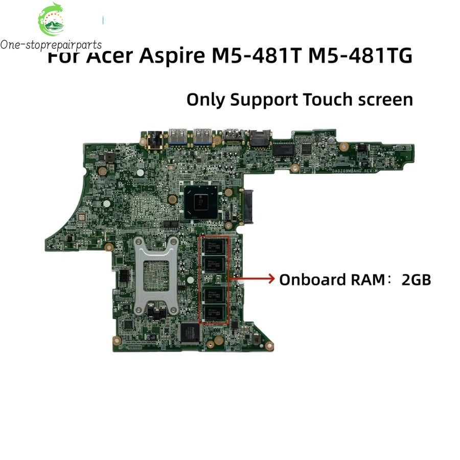 DA0Z09MBAH0 For Acer Aspire M5-481G M5-481PTG M5-481TG M5-481PT Laptop Motherboard With I3 I5 I7 CPU 2GB-RAM GT640M 1GB-GPU Acer laptop repair parts