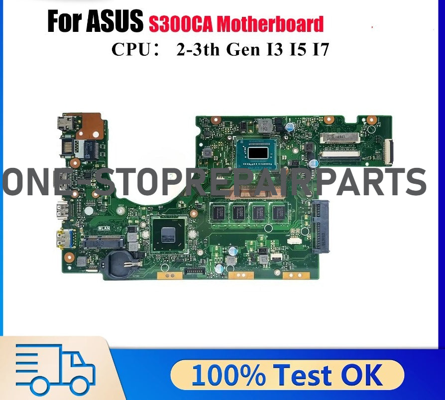S300CA Laptop Motherboard For ASUS S300CA S300C Notebook Mainboard With I3 I5 I7 CPU 100% tests OK fast shipping High quality ASUS laptop repair parts