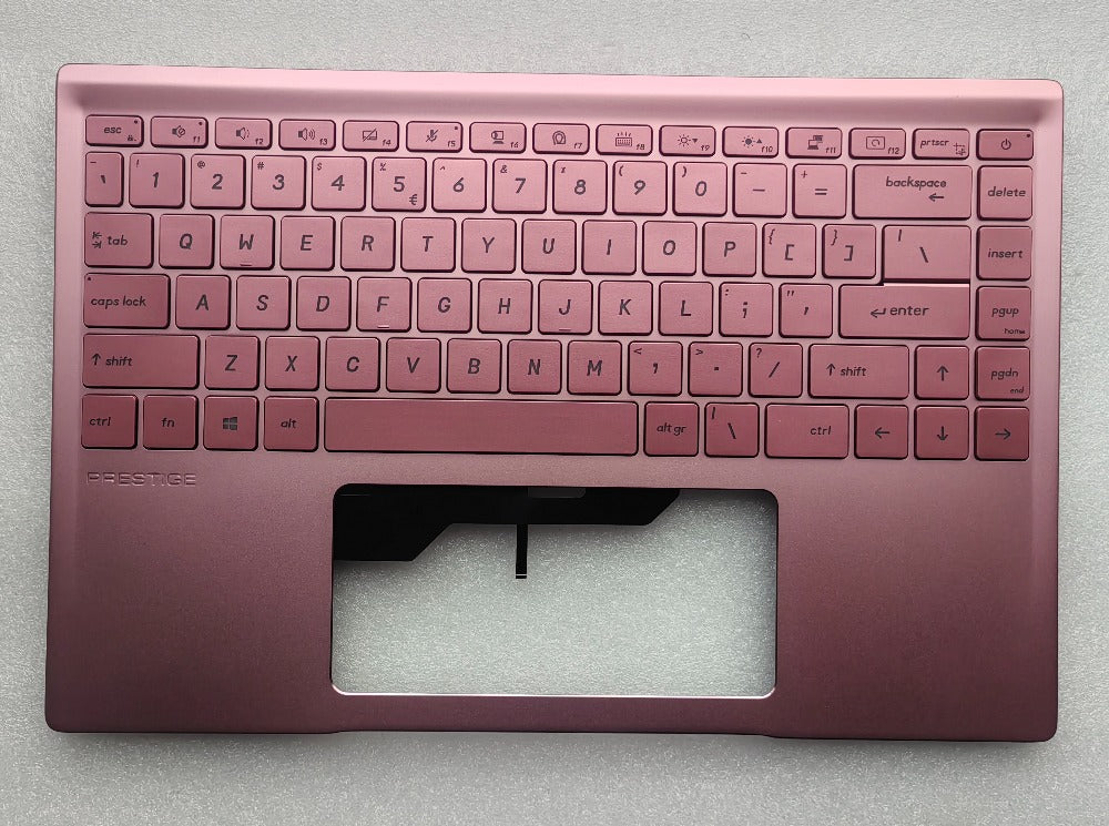 Upper case with keyboard for MSI Prestige 14 MS-14C1 14C2 14C4 P14 palmrest topcase C-cover keyboard MSI laptop repair parts