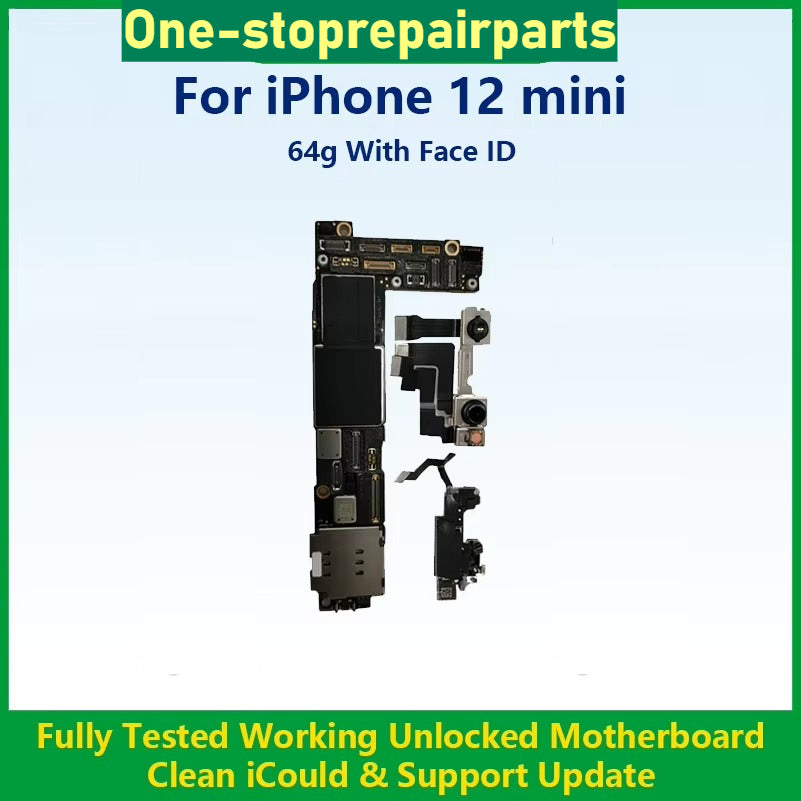 Fully Tested Working Well Motherboard For iPhone 12 Pro Max With/Without Face ID Cleaned iCloud And Support Update Logic Board iPhone phone repair parts