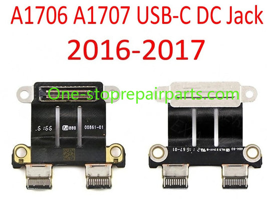 New Laptop A1706 A1707 DC Jack Power Board 820-00484-02 for Macbook Pro Retina 13" 15" Power Jack Board Connector 2016 2017 Year Macbook repair parts