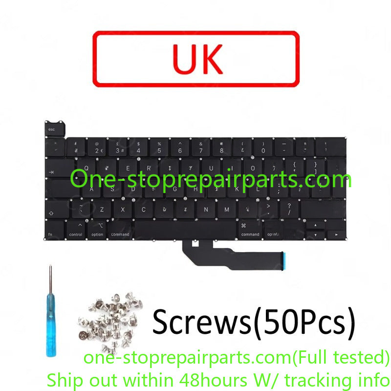 A2251 Keyboard UK US English FR French Russian Spanish German Italian Danish for MacBook Pro Retina 13" A2251 EMC 3348