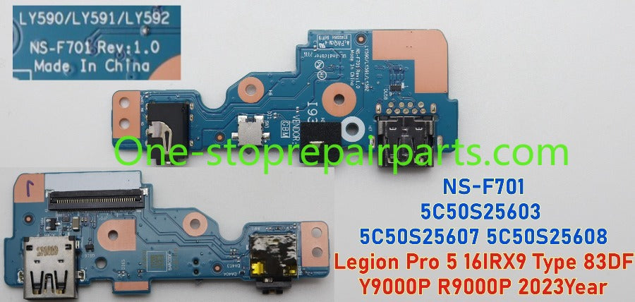 USB Audio I/O HDMI Board Daughterboard For Lenovo Legion 5 / 5 Pro Pro 7 Y9000P R9000P Savior R7000P Y7000 16IRX8H 16IAH7H 16ARH7H 15IAH7 15ARH7 NS-F082 NS-E233 NS-E241 NS-E481 NS-F771 NS-F701 F093 NS-G251 NS-F254 D713 Lenovo laptop repair parts