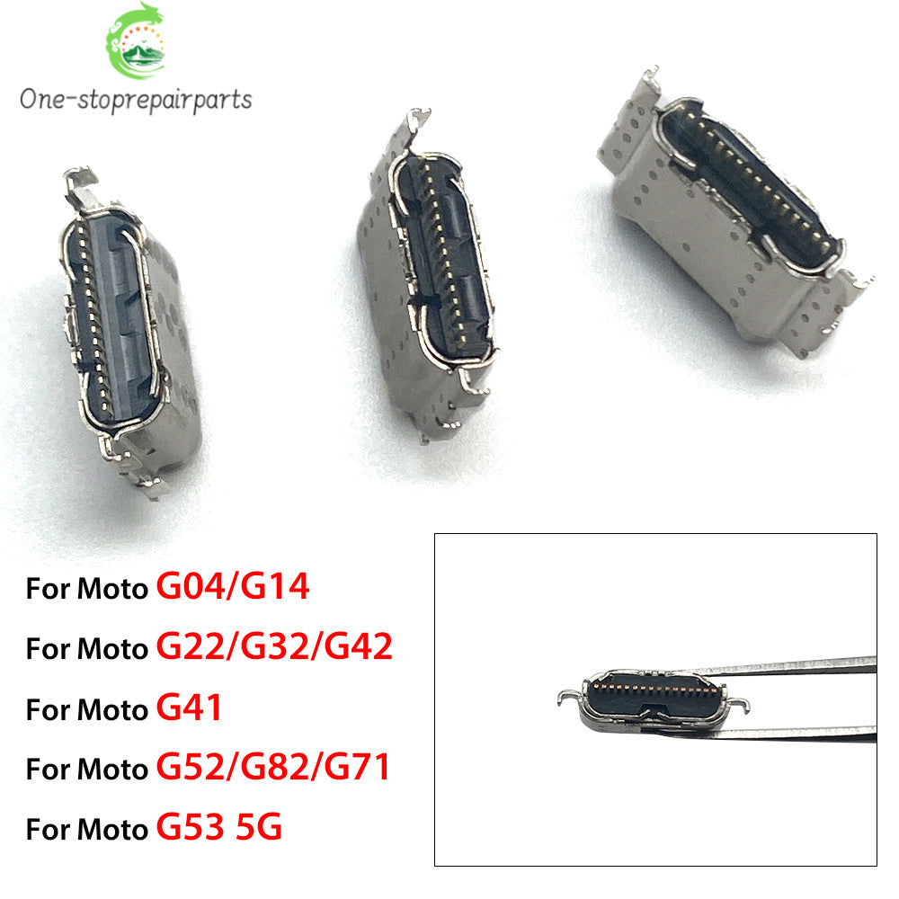 USB Charging Port Connector Charge Socket Dock For Moto G04 G14 G22 G32 G62 G31 G51 G52 G13 G23 G53 G54 G10 G20 G30 G50 G60 G60s Motorola phone repair parts
