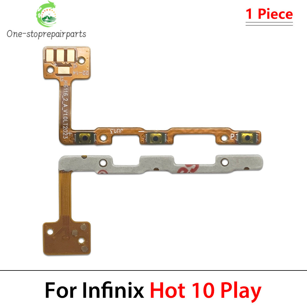 New Volume Button Power Switch On Off Button Flex Cable For infinix Hot 10 11 12 12i 20 30 30i 40 40i 50i Play Pro 4G 5G  infinix phone repair parts