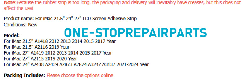 New LCD Display Adhesive Strips Sticker Tape with Opening Tool Kit For iMac 21.5" A1418 A2116 27" A1419 A2115 24" A2438 A2439 iMac repair parts