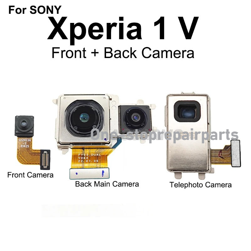 For Sony Xperia 1 V XQ-DQ72 DQ54 DQ44 SO-51D X1V Front Facing Back Ultra Wide Main Telephoto Zoom Camera Module Flex Cable Sony phone repair parts