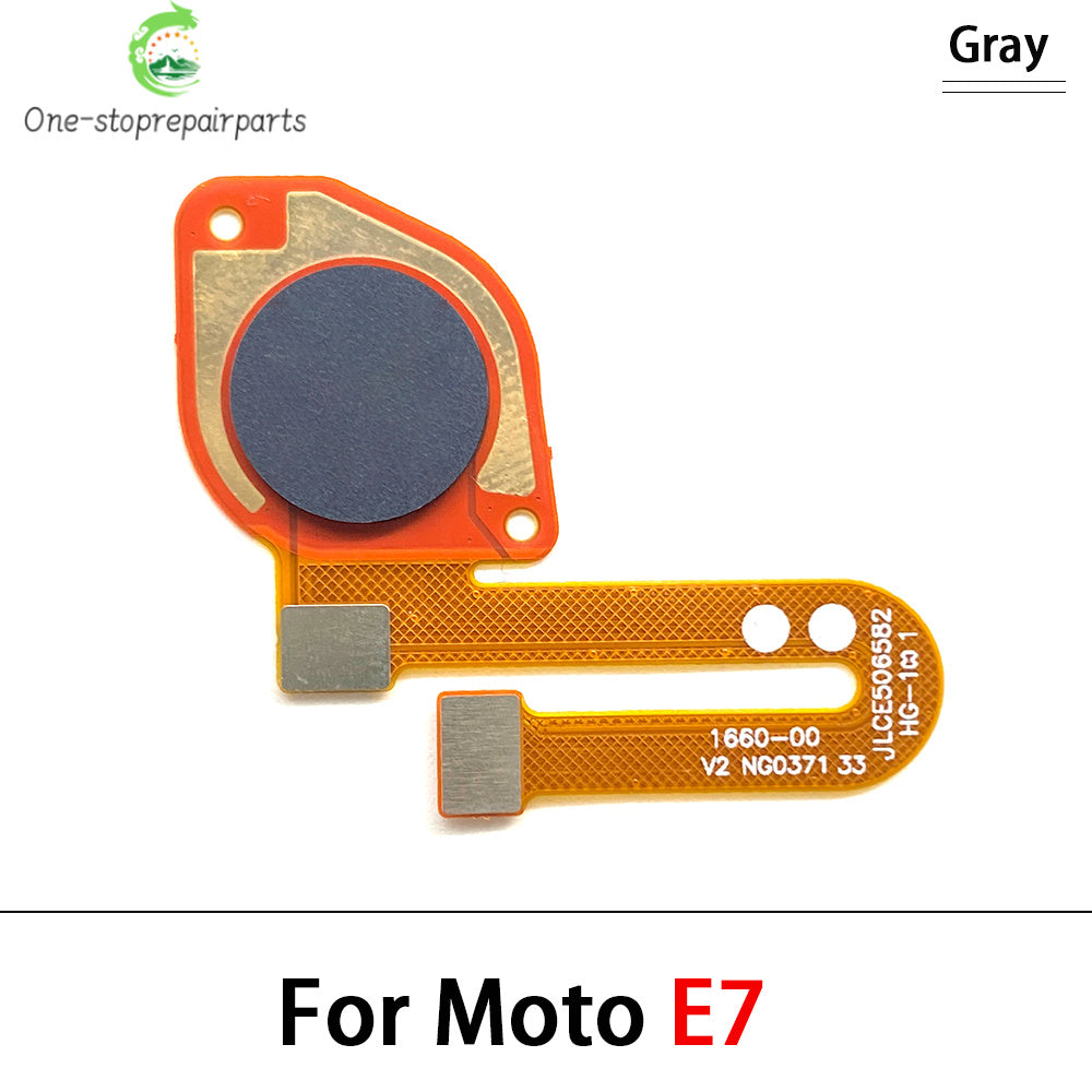 10Pcs/Lot, Home Button FingerPrint Touch ID Sensor Flex Cable For Motorola Moto E20 E32 E40 E6s E7 Plus Power Motorola phone repair parts