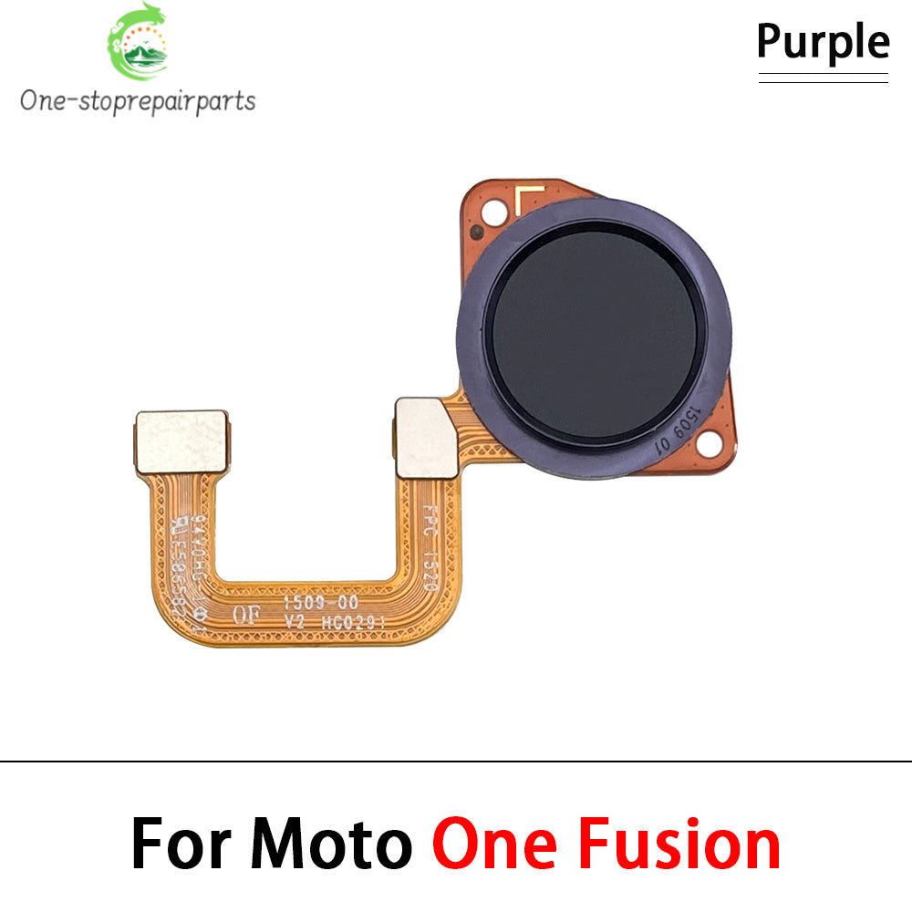 10Pcs, New For Motorola Moto One Vision Action Hyper Macro Fusion Plus Home Button FingerPrint Touch ID Sensor Flex Cable Motorola phone repair parts