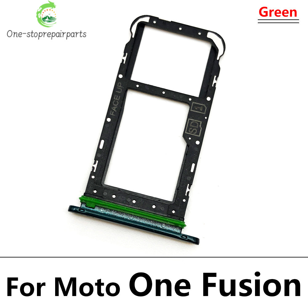 10Pcs,  SiM Tray For Motorola Moto One Macro Action Zoom Hyper Fusion Plus SIM Card Tray Slot Holder Replacement Parts Motorola phone repair parts